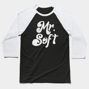 Mister Soft / Retro Style Design Baseball T-Shirt